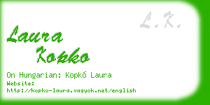 laura kopko business card